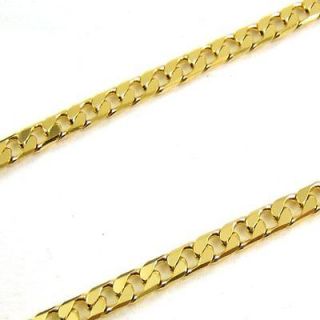 24 unisex chain 18k yellow gold gep solid necklace gp