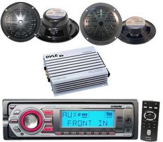 4X52W Sony Marine CD  stereo Receiver AM/FM Radio +400 Watt Amp & 4 