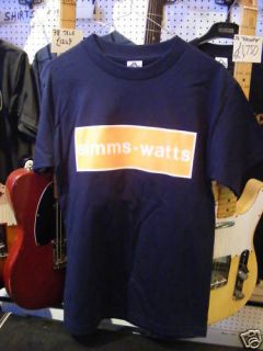 vintage simms watts logo t shirt for amp amplifier  24 16 