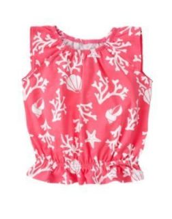 gymboree seashell coral pink starfish top shirt 4 4t nwt
