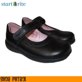Startrite Pre Trilogy Junior Girls Black School Formal Shoes (UK size 