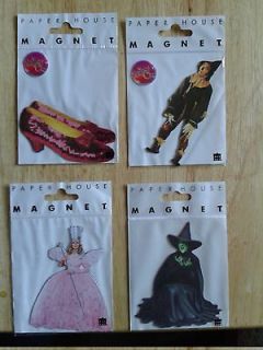 Wizard of Oz Paper House Magnets Lot Ruby Slippers Scarecrow Glinda 