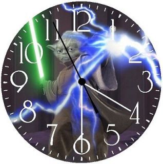 yoda star wars wall clock glow in the dark new