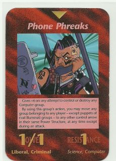 PHONE PHREAKS Illuminati CCG Unlimited Group card; 1995 INWO TCG 