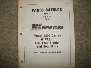 New Idea 9300 series 2 Plus pull type Planter & Row units parts 