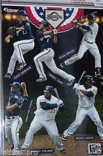 Set of 6 Milwaukee Brewers Mini Fathead Team Set MLB Official Wall 