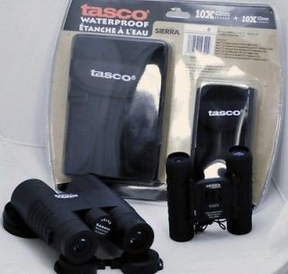 Tasco Sierra 10x42 & 10x25 Waterproof Binocular Set TS1042 TS1025 NEW