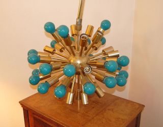   Mid Century Modern Atomic Starburst Sputnik chandelier lamp 45 arms
