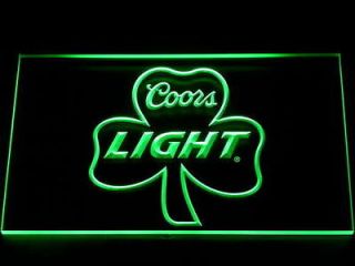 Newly listed 019 g Coors Light Shamrock Beer Bar Pub Neon Light Sign