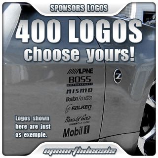 16 sponsor logo decal car vinyl graphics stickers civic from