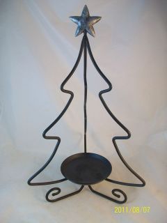 longaberger wrought iron christmas tree candle holder 