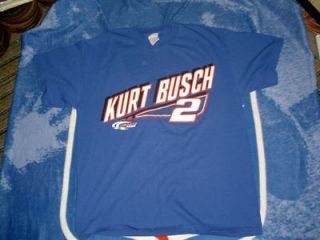 kurt busch miller lite beer racing shirt large time left