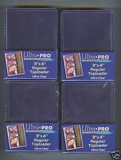   BRAND NEW** (x100) ULTRA PRO 3x4 Sports Card Toploaders + FREE SLEEVES