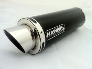   ZX6R ZX 6R B1H B2H 02 04 Powder Black Stubby GP Race Exhaust Can