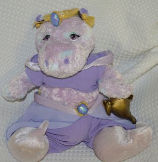   Build a Bear Purple Hippo Genie Outfit Crown Earings Slippers Plush
