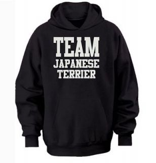 TEAM JAPANESE TERRIER HOODIE warm cozy top   dog and puppy pet owners