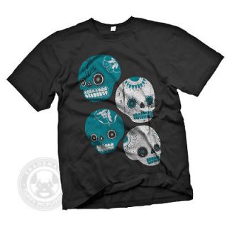SUGAR SKULLS Mexican Day of the Dead Dia De Los Muertos T Shirt XL 