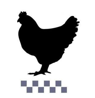 stencil vintage chicken with checks for crafts signs time left