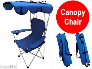 FOLDING CANOPY CHAIR   BEACH CAMPING CHAIR XL / OUTDOOR CHAIRS / BLUE