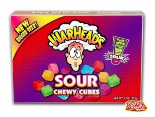 WARHEADS SUPER SOUR CUBED SWEETS x1 RETRO SWEETS AMERICAN CANDY