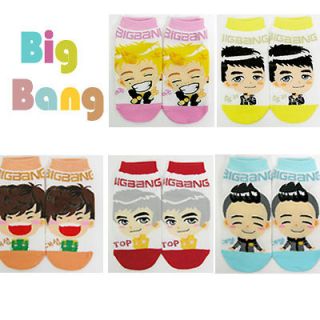 5pairs bigbang korean super star character socks k pop