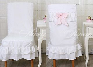 White Lovely Slipcovers for Chairs Dining Room Chair Slip Cover / New