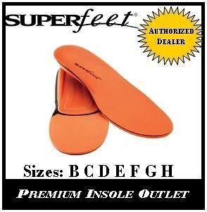 new superfeet orange insole arch shoe orthotic sz m wn