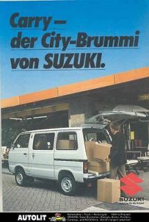 1982 Suzuki 800 Carry California Sunshine Van Truck Brochure German