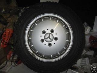 mercedes 14 inch aluminum rims with radial tires used