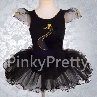 Black Swan Ballet Tutu Dance Costume Fancy Party Dress Girl Size 3y 4y 