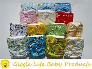   Life Ultra Soft Cloth Diapers & 20 x Inserts One Size 8 33lbs AIO