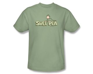 Licensed Popeye Cartoon Swee (Sweet) Pea Crawling T Shirt Adult Sizes 