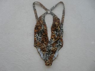 venus 1 piece super sexy leopard pattern swimwear sz s