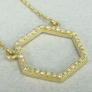 sydney evan hexagon shape diamond gold necklace jewelry time left
