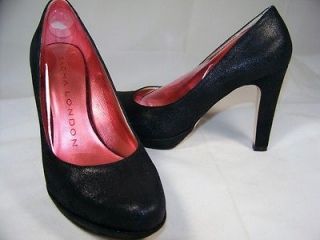 SACHA LONDON Fabiola Black Metallic Heels Retails $93 Women Shoes Size 