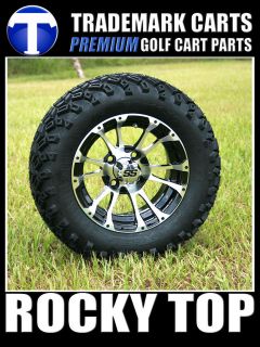   SPINDLE LIFT KIT + 12x6 Typhoon Wheels and A/T Tires Golf Cart Combo
