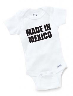 Made In Mexico Onesie Baby Clothing Shower Gift Mexican Pride Funny 