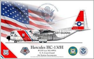 hercules hc 130h u s coast guard poster profile time