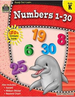 Ready Set Learn Numbers 1 30 Grd K by Teacher Created Resources Staff 