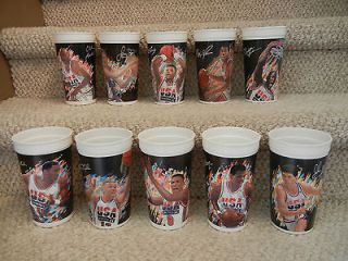 1992 10 USA Basketball Olympic Dream Team McDonalds Cup Complete Set 