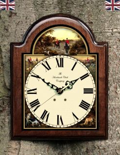 fox hunting clock handmade in england more options colour from