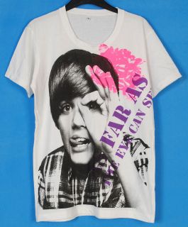 Justin Bieber Super Boy R&B Teen Pop Tee T Shirt Women L NEW
