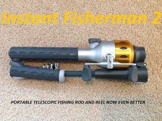  ** INSTANT FISHERMAN 2 Portable Telescopic Fishing Rod and Reel Combo