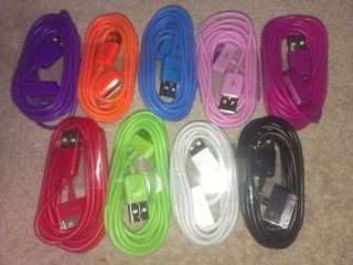Colored USB Power Cable Charging Cord Sync Charge iPhone 3G 3GS 4 4S 