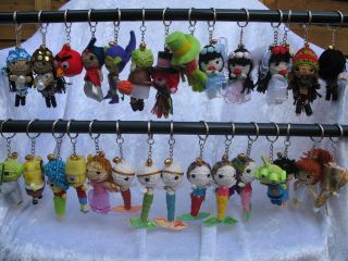 Voodoo Doll Keyring Keychain Charm ☆ String Doll Characters 