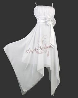 Newly listed Classy Ruffle Bow ASYM Hem Maxi Party Dresses S White