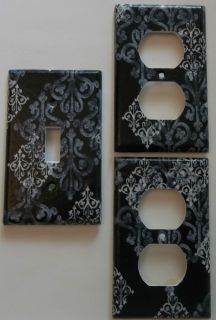 Damask Scroll Floral Light Switch Outlet Plate Wall Decor Create Your 