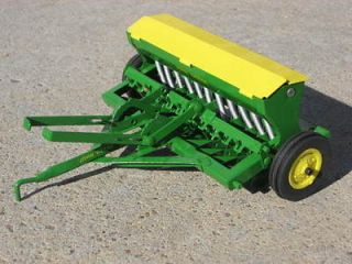 Newly listed 1/16 custom John Deere grain drill planter yellow lid 