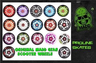 madd gear mgp scooter wheels alloy nylon 100mm and 110mm more options 
