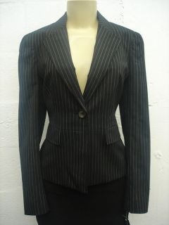 Jones New York Collection women blazer jacket Wall Street jet black 